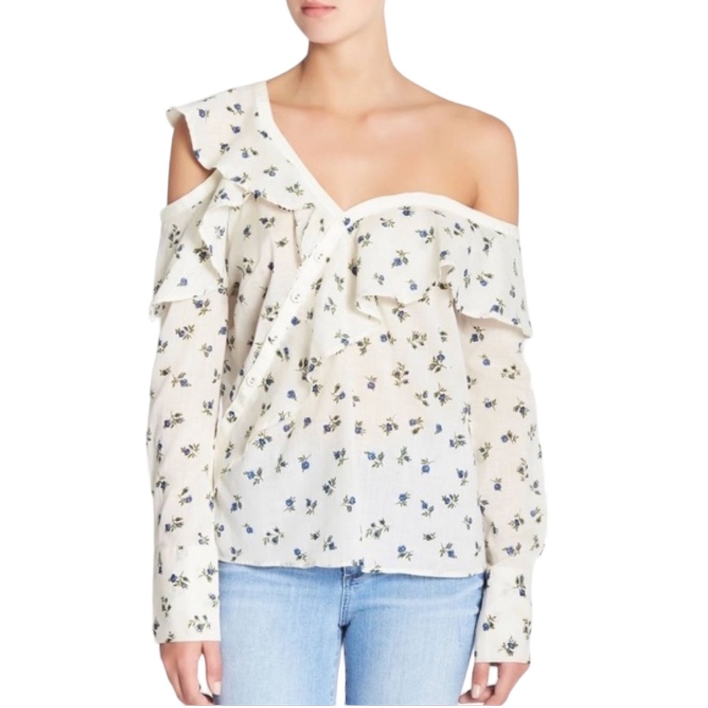 Paige One Shoulder “Marlow” Cotton Blouse